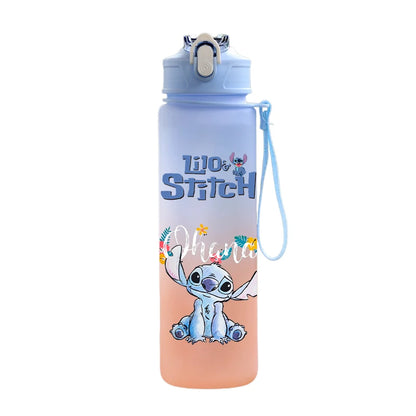 Disney Stitch Water Bottle – 750ml Water Bottle with Built-in Straw