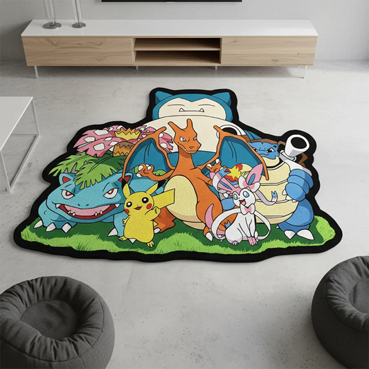 Tapis Pokémon – Tapis de sol décoratif pour fans de Pokémon