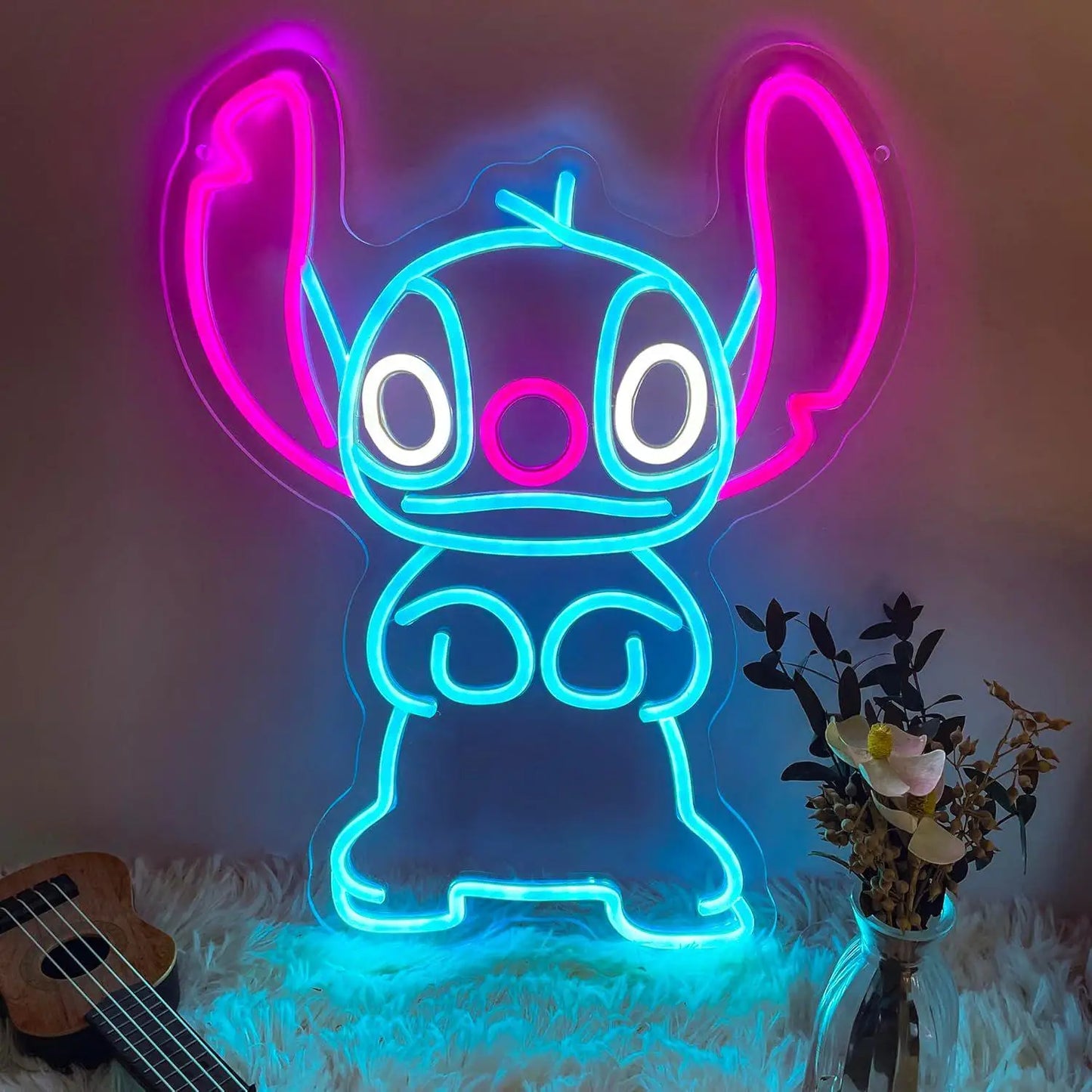Enseigne Néon LED Stitch – Décoration Murale Lumineuse pour Chambre & Salon