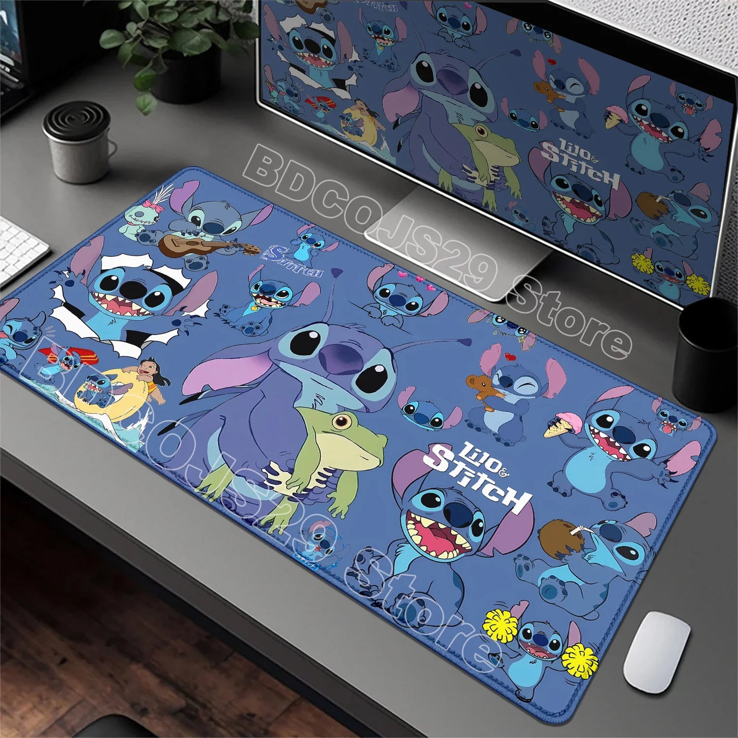 Tapis de Bureau XXL Stitch – Surface de Travail & Gaming – Plusieurs Formats