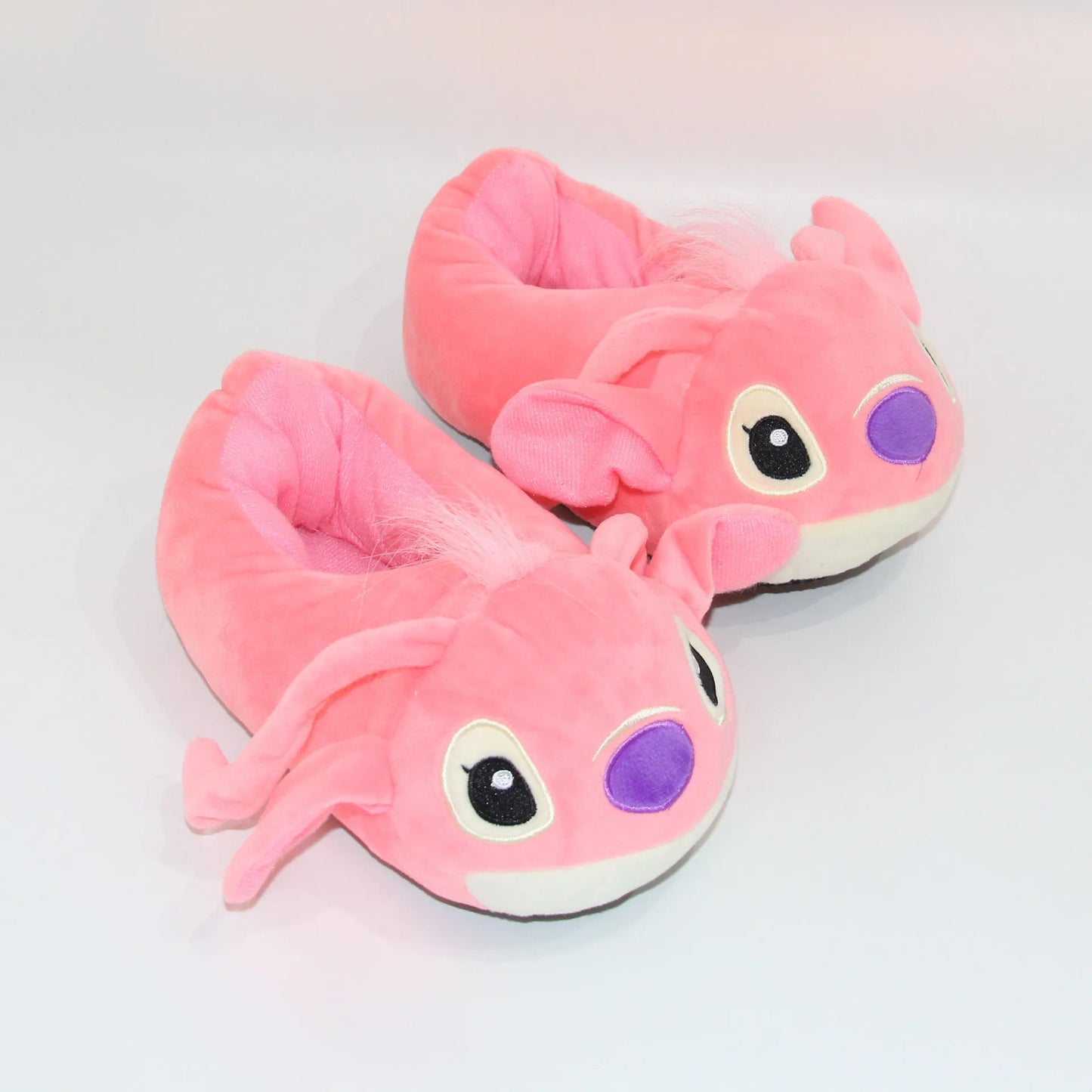 Pantoufles Stitch & Angel en Peluche – Disney Kawaii Antidérapantes
