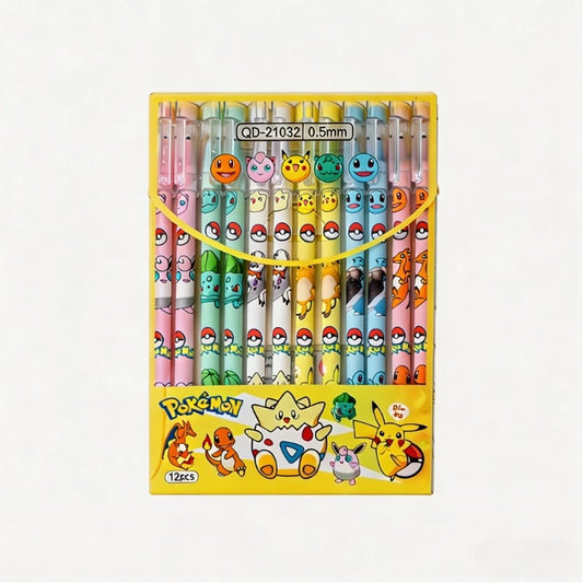 Coffret de 12 Stylos Gel – Édition Pokémon