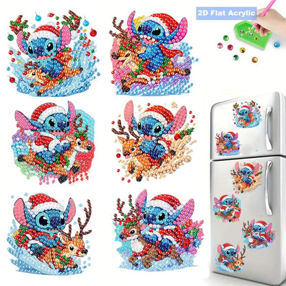 Aimants Réfrigérateur Lilo & Stitch (Peinture Diamant DIY)