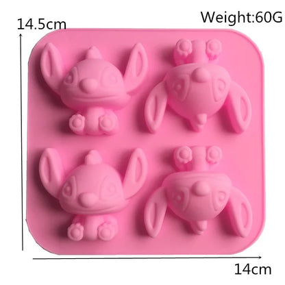 Moule en Silicone – Stitch bleu ou rose (hasard)