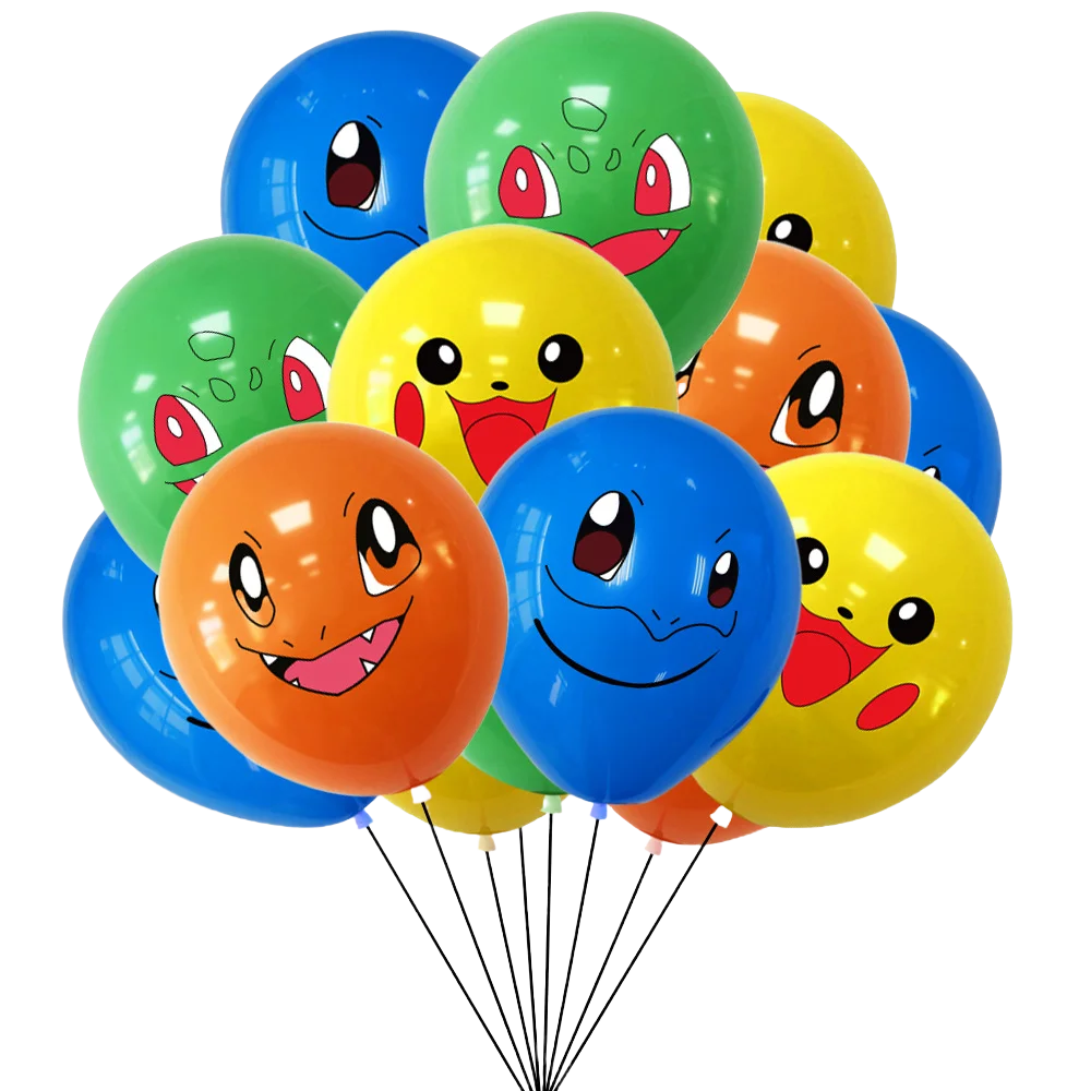 Ballons en Latex Pokémon 20 pcs pour Décoration d'Anniversaire - Divers Modèles
