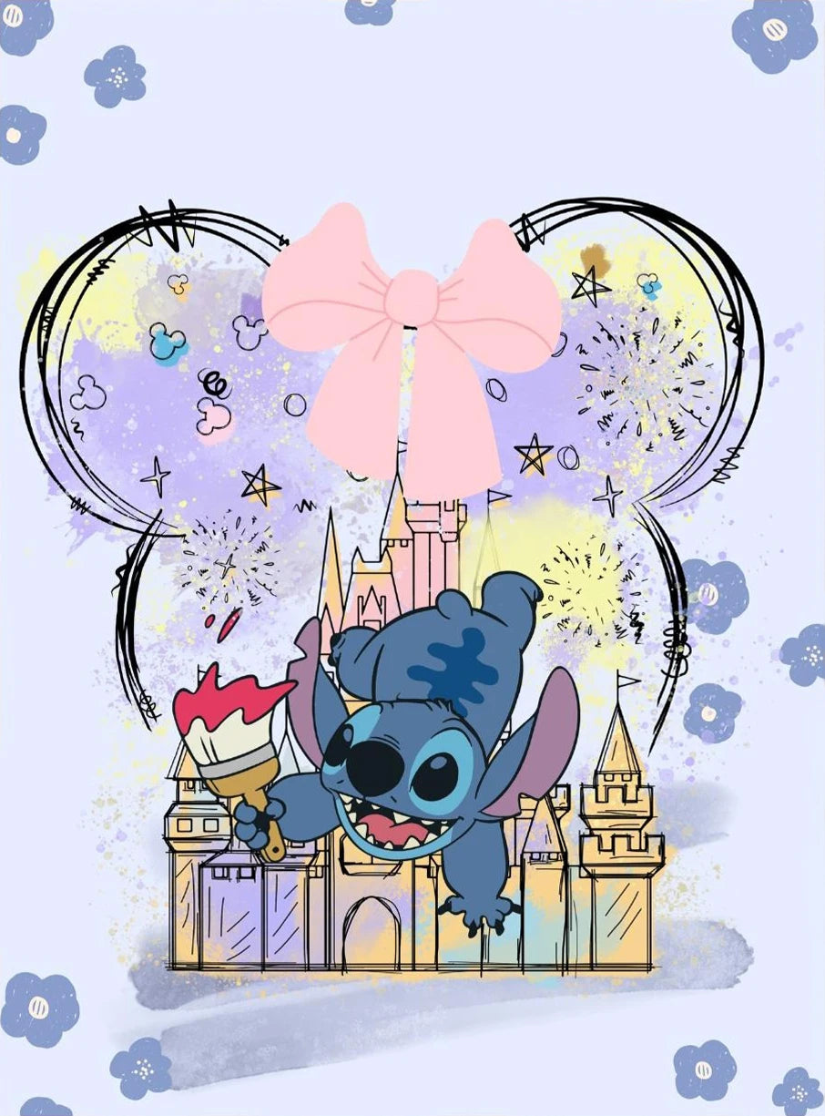 Décoration Murale Disney Stitch – Poster sur Toile pour Chambre d’Enfant