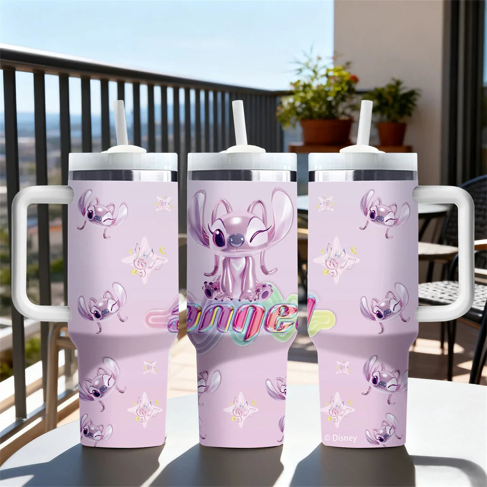 Gobelet Isotherme  1,18 L Disney Angel – Avec Poignée et Paille