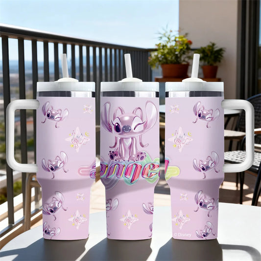 Gobelet Isotherme  1,18 L Disney Angel – Avec Poignée et Paille
