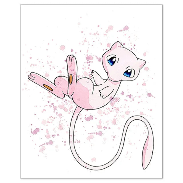Poster Pokémon Mew – Affiche Murale Déco Chambre & Gaming