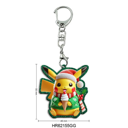Porte-Clés Pokémon Thématique Noël — Cadeau Festif