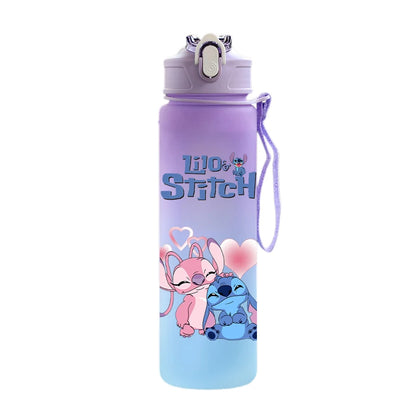 Disney Stitch Water Bottle – 750ml Water Bottle with Built-in Straw