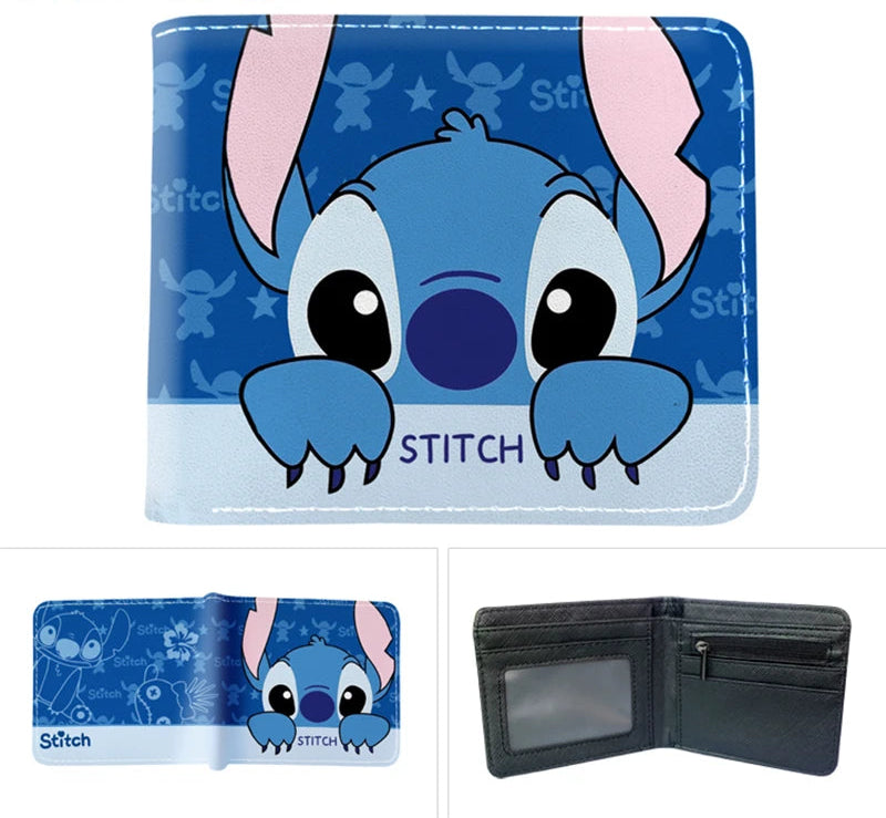 Portefeuille Stitch – Compact en Cuir PU (11,5 × 9,5 cm)