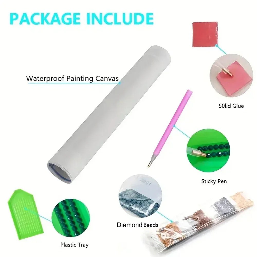 Tableau Diamant Pokémon Bulbizarre – Kit Diamond Painting Complet
