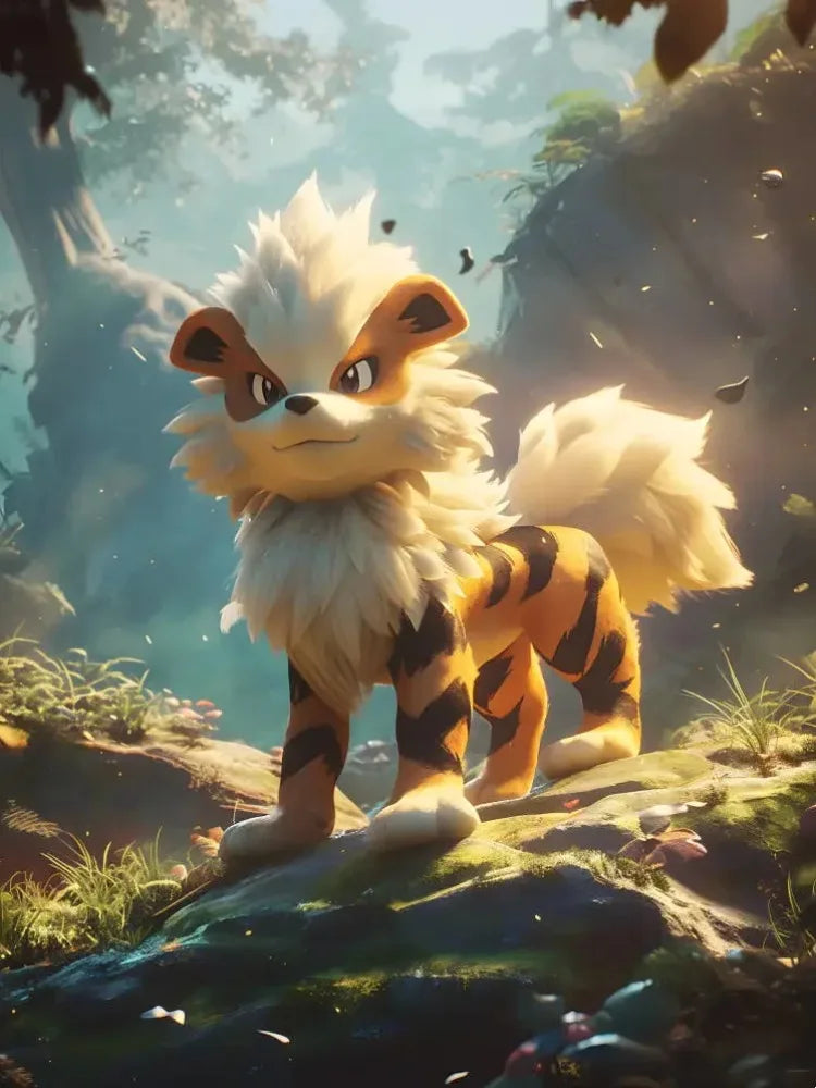 Diamond Painting Pokémon Caninos – Diamants Ronds à Réaliser Soi-Même