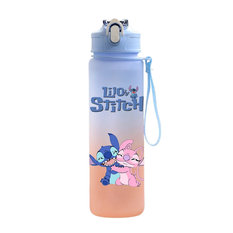 Disney Stitch Water Bottle – 750ml Water Bottle with Built-in Straw
