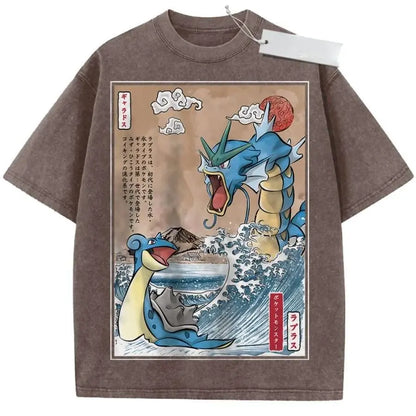 T-Shirt Pokémon Lokhlass & Léviator – Édition Maître des Océans