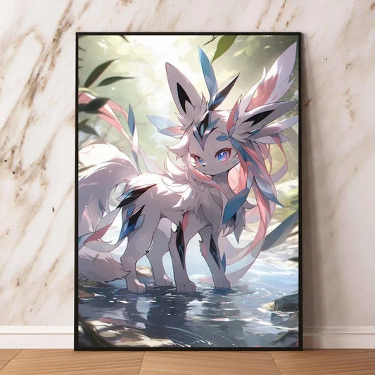 Kit Complet Diamond Painting – Tableau Diamant à Créer Pokemon (Toile Vierge & Accessoires)