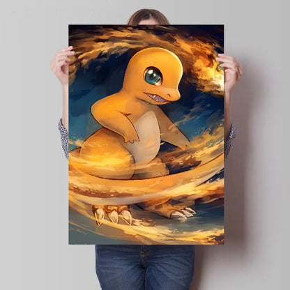 Pokémon Canvas Poster - Charizard, Charmander.