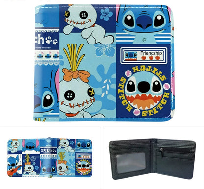 Portefeuille Stitch – Compact en Cuir PU (11,5 × 9,5 cm)