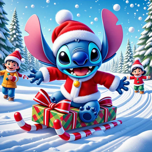 Tableau Diamant Stitch Noel – Kit Diamond Painting Complet