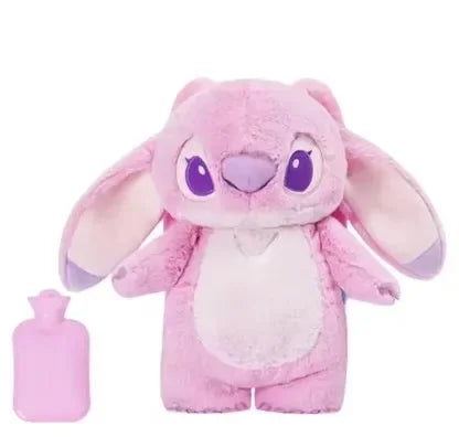 Stitch and Angel Hot Water Bottle - Portable Heating Plush