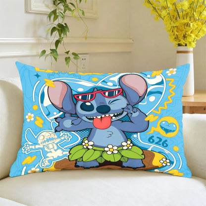 Taie d’oreiller décorative Stitch rectangle – Collection Disney Kawaii (30x50, 40x60 ou 50x70cm)