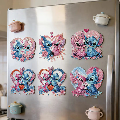 Aimants Réfrigérateur Lilo & Stitch (Peinture Diamant DIY)