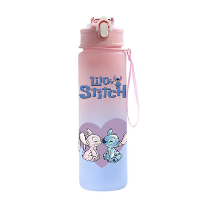 Disney Stitch Water Bottle – 750ml Water Bottle with Built-in Straw