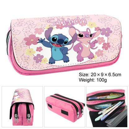 Trousse Scolaire Stitch & Angel – Collection Rectangulaire