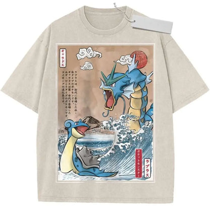 T-Shirt Pokémon Lokhlass & Léviator – Édition Maître des Océans
