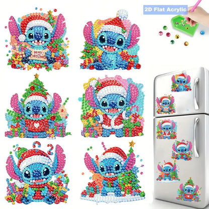 Aimants Réfrigérateur Lilo & Stitch (Peinture Diamant DIY)