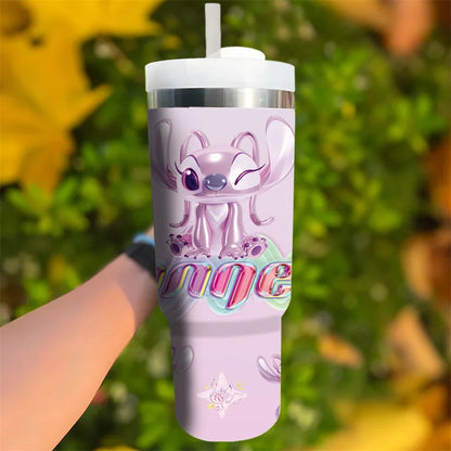 Gobelet Isotherme  1,18 L Disney Angel – Avec Poignée et Paille