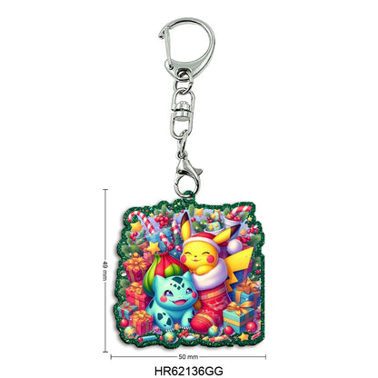 Porte-Clés Pokémon Thématique Noël — Cadeau Festif