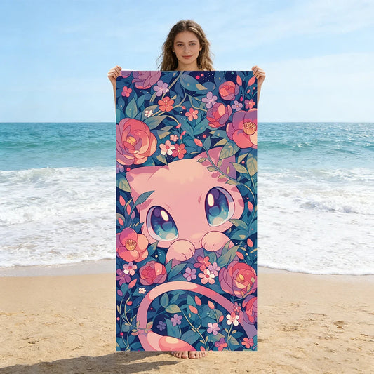 Serviette de Bain Pokémon Mew – Microfibre Anti-Sable