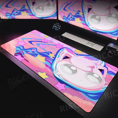Tapis de souris XXL Pokémon Rondoudou – Douceur et style pour votre setup ! 🎤💖