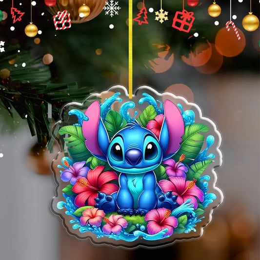 Pendentif de Noël Disney Stitch – Décoration en acrylique 2D