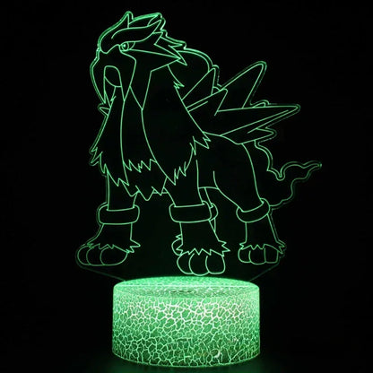 Lampe LED 3D Pokémon – 16 couleurs, télécommande & tactile