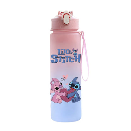 Disney Stitch Water Bottle – 750ml Water Bottle with Built-in Straw