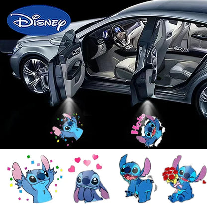 Projecteur LED Porte Voiture – Stitch Disney | Lumière d’Accueil Automatique
