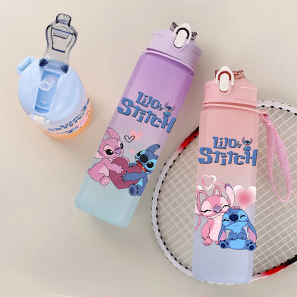 Disney Stitch Water Bottle – 750ml Water Bottle with Built-in Straw