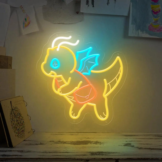 Néon LED Dracolosse – Décoration Murale Lumineuse 28.5cm x 27.5cm