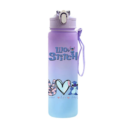 Disney Stitch Water Bottle – 750ml Water Bottle with Built-in Straw