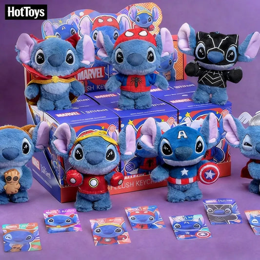 Porte-clés Boîte Mystère Stitch Marvel Cosbi - Poupée en Peluche de Collection