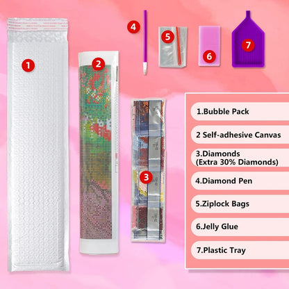 Kit Complet Diamond Painting Carapuce – Tableau Diamant à Créer (Toile & Accessoires)