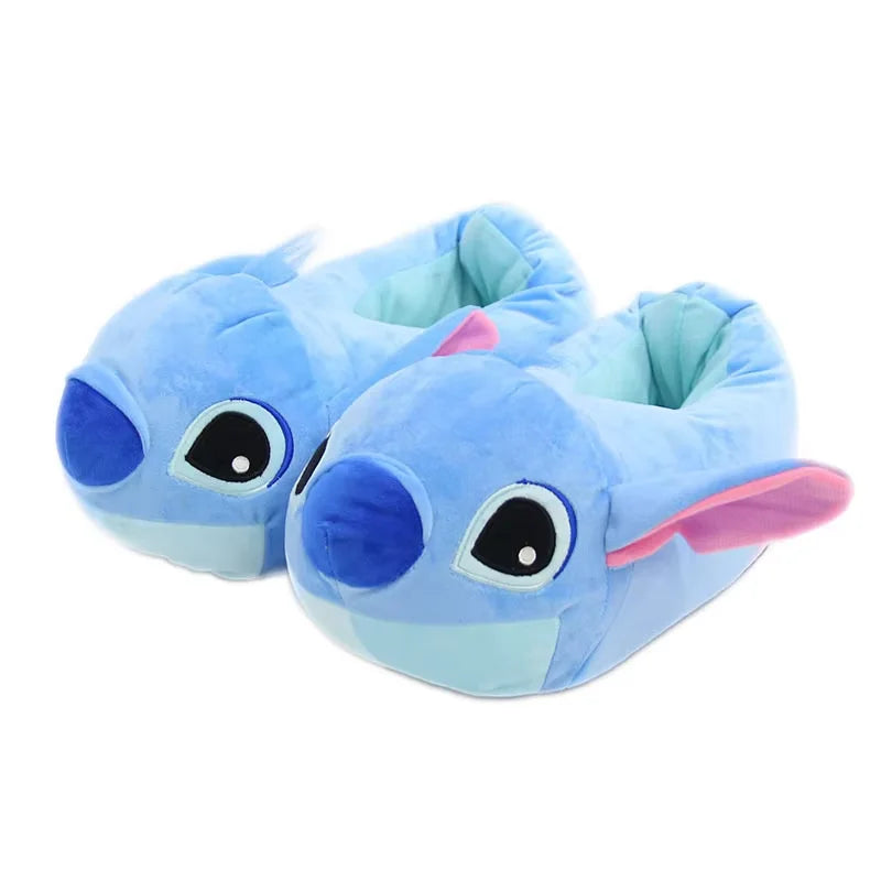Pantoufles Stitch & Angel en Peluche – Disney Kawaii Antidérapantes