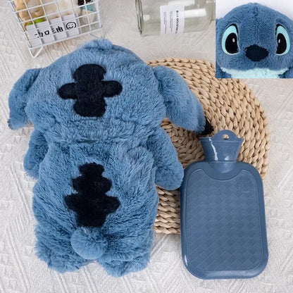 Stitch and Angel Hot Water Bottle - Portable Heating Plush