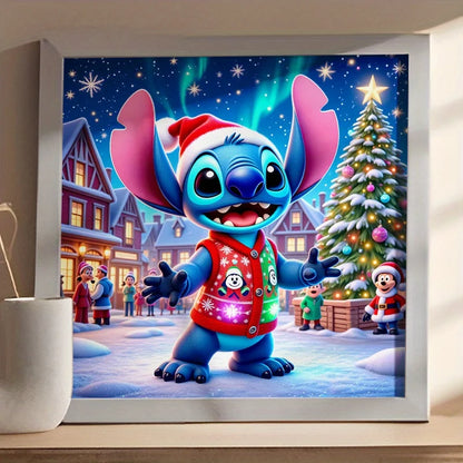 Tableau Diamant Stitch Pull de Noel – Kit Diamond Painting Complet