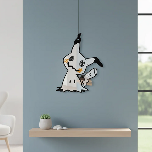 Miroir Mural Pokémon Décoratif – Design 3D Mimiqui pour Chambre & Salon
