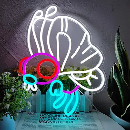 Néon LED Pokémon Papilusion – Décoration Murale Lumineuse (34,5 x 35 cm)