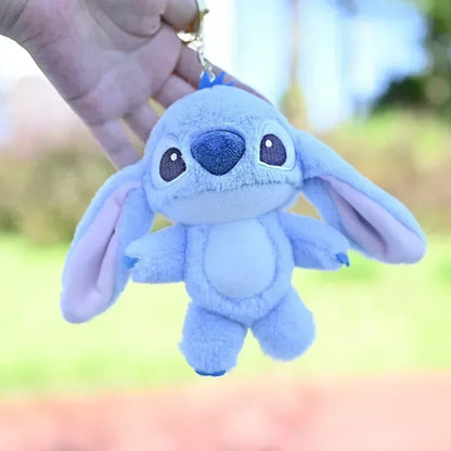 Stitch &amp; Angel Plush Keychain – Kawaii Disney Accessory